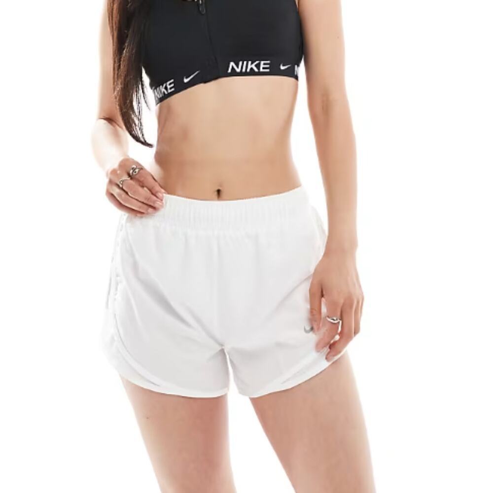 Nike Running Tempo Dri-FIT Mid Rise 3 inch Shorts White Active Sports Size M